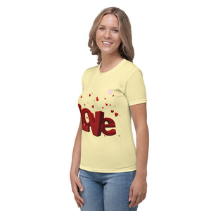 f Tricou Love Yellow