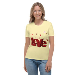 f Tricou Love Yellow