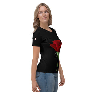 f Tricou Rose Black