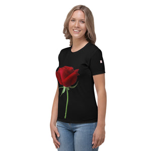 f Tricou Rose Black