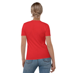 f Tricou Flowers  Red